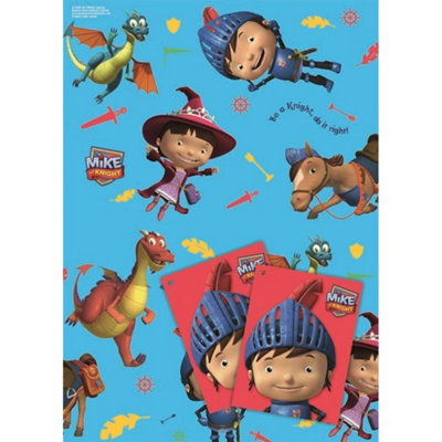 Mike The Knight Paper Gift Wrap (Pack of 2) Multicoloured (One Size)