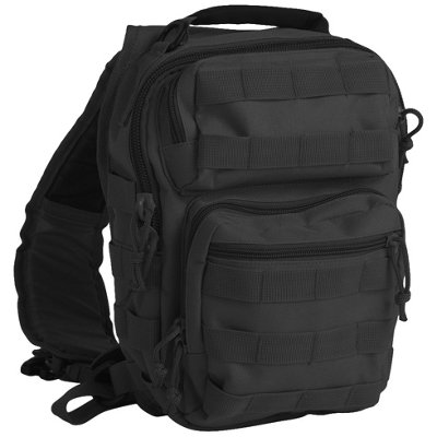 Mil-Tec One Strap Small Backpack Black