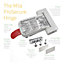 Mila ProSecure Flag Door Hinge (3 Pack) - 20mm, White