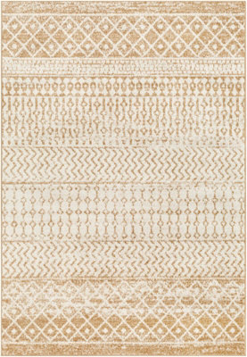 MILA Scandi Geometric Caramel Area Rug 120 x 170 cm