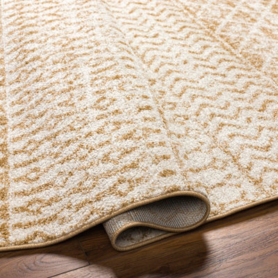 MILA Scandi Geometric Caramel Area Rug 120 x 170 cm
