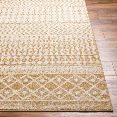 MILA Scandi Geometric Caramel Area Rug 120 x 170 cm