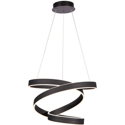 Milagro Andromeda Black LED Pendant Lamp 45W High Quality Designer Light With A Stunning Flowing Design