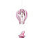 Milagro Balonik Pink Pendant Lamp 1XE27 Magical Hand Made Fairytale Balloon Taking Teddy To Dreamland Perfect For Nursery