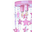 Milagro Ceiling Lamp Star 3XE27 Baby Pink Attractive Hand Made Chandelier With Suspended Crystals And Stars