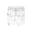 Milagro Ceiling Lamp Star 3XE27 White Attractive Hand Made Chandelier With Suspended Crystals And Stars
