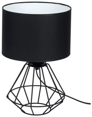Milagro Colin Black Table Lamp 1XE27 Hand Made Matt Black Cage Style Lamps Creating Industrial Chic - 7
