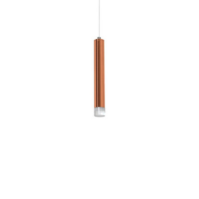 Milagro Copper Designer 5W LED Pendant Copper / Rose Gold Industrial Chic Cylindrical Shape