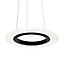 Milagro Cosmo Black LED Pendant Lamp 12W Stylish Contemporary Circular Ring Lights