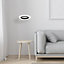 Milagro Cosmo Black LED Pendant Lamp 12W Stylish Contemporary Circular Ring Lights