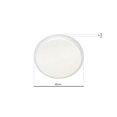 Milagro Cruz LED 40CM 40W Modern Ceiling Light With Fully Adjustable Brightness And Colour Temperature Via Remote Control