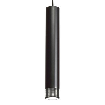 Milagro Dani Black/Chrome Pendant 1XGU10 Elegant Modern Hanging Ceiling Lamps Enhanced Beautifully With Chrome Detail