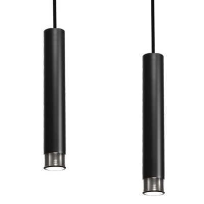 Milagro Dani Black/Chrome Pendant 3XGU10 Elegant Modern Hanging Ceiling Lamps Enhanced Beautifully With Chrome Detail