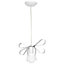 Milagro Emma White Pendant 1XE27 Hand Made With  A Delicate Tied Ribbon Effect Persect For Bedrooms Or Any Boutique Chic Setting