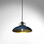 Milagro Felix Blue Pendant Lamp 1XE27 The Hand Made High Quality Fittings 29CM Shades Rugged Industrial Look