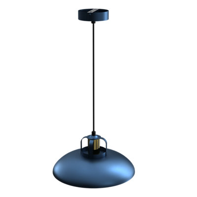 Milagro Felix Blue Pendant Lamp 1XE27 The Hand Made High Quality Fittings 29CM Shades Rugged Industrial Look