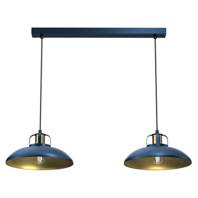 Milagro Felix Double Pendant Lamp 2XE27 The Hand Made High Quality Fittings 29CM Shades Rugged Industrial Look