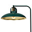 Milagro Felix Hand Made Designer Table Lamp In Green And Gold Rugged Industrial With A Luxurious Twist