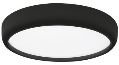 Milagro Gea Black LED Ceiling Lamp A Stylish Contemporary 39CM 36W Light With Remote Control And Low Energy Light Source