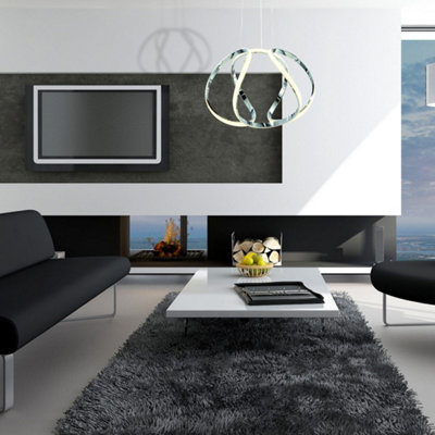 Milagro Globe LED Pendand Lamp Stunning  Design With Chrome Curces Housing An Efficient LED Light Source