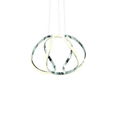 Milagro Globe LED Pendand Lamp Stunning  Design With Chrome Curces Housing An Efficient LED Light Source