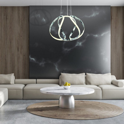 Milagro Globe LED Pendand Lamp Stunning  Design With Chrome Curces Housing An Efficient LED Light Source