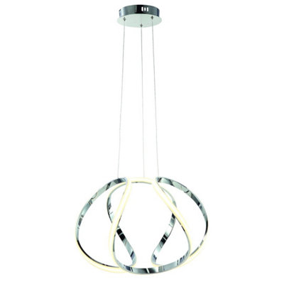 Milagro Globe LED Pendand Lamp Stunning  Design With Chrome Curces Housing An Efficient LED Light Source