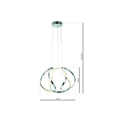 Milagro Globe LED Pendand Lamp Stunning  Design With Chrome Curces Housing An Efficient LED Light Source