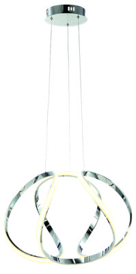 Milagro Globe LED Pendand Lamp Stunning  Design With Chrome Curces Housing An Efficient LED Light Source