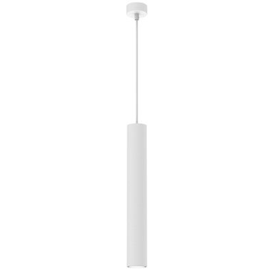 Milagro Hudson Pendant Lamp Hand Made High Quality Elegant Cylindrical Design With Matt White Finish
