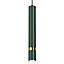 Milagro Joker Contemporary Pendant Lamp 1XGU10 Hand Made Cylindrical Style Light Finished in Green With Striking Gold Detail