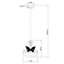 Milagro Kago Black/White Pendant Lamp 1XE27 Beautiful Hand Made Ceiling Light With A Butterfly Theme