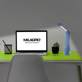 Milagro Lilly Blue LED Table Lamp Funky Reading Or Desk Lamp 4W LED Built in Fully Adjustable And 3 Stage Dimmer Switch