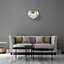 Milagro Luna Pendant 21CM 1XE14 Designer Light Crafted From A Chrome Fitting And Glass Shades With Suspended Crystals