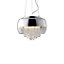 Milagro Luna Pendant 40CM 3XE14 Designer Light Crafted From A Chrome Fitting And Glass Shades With Suspended Crystals