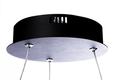 Milagro Orion 40CM LED Pendant 22W(100W) Modern Black Circular Design With Highly Efficient Light Source Included