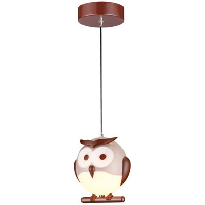 Milagro Owl Ceiling Lamp 1XG9 Part Of The Nature Themed Childrens Range Great For Bedroom Nursery Or Playhouse Safe And Comforting