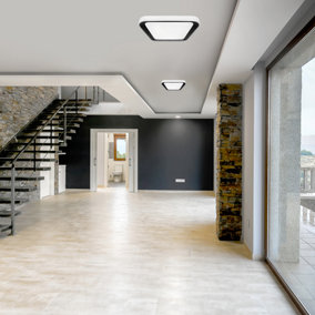 Milagro Quadro LED Ceiling Lamp  Black 40cm Stylish Modern Powerful Economical Full Remote Control
