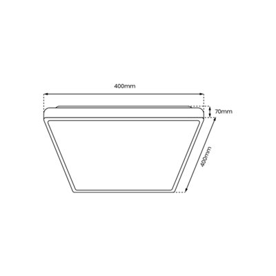 Milagro Quadro LED Ceiling Lamp  White 40cm Stylish Modern Powerful Economical Full Remote Control - 6