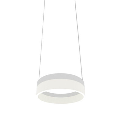 Milagro Ring 20CM LED Designer Pendant Lamp A Stunning Centrepiece Formed From A Hypnotic White Circular 121W(60W) LED Hoop