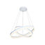 Milagro Ring LED Designer Pendant Lamp A Stunning Centrepiece Formed From 2 White Circular LED Hoops With Remote Control Included