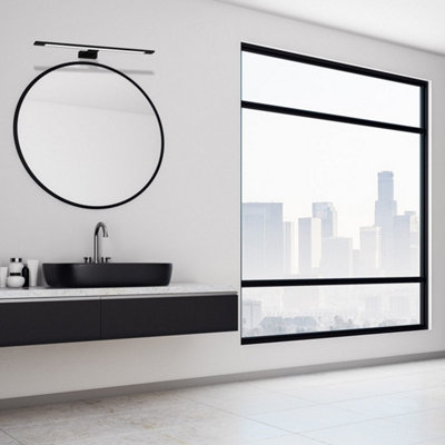 Milagro Shine Black LED 12W Wall Lamp Stylish Matt Black Light With IP44 Rating Perfect For Mounting Above A Bathroom Mirror
