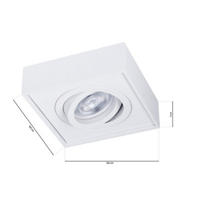 Milagro Spot Light Nusa Square White Moveable Light Source Great ...