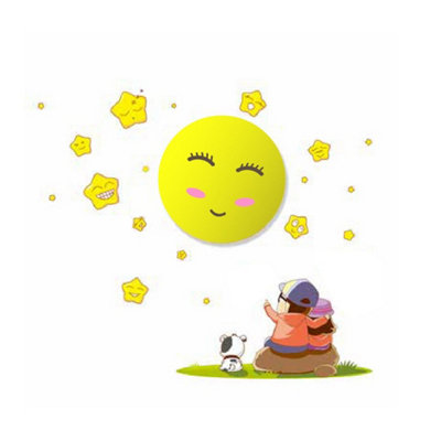 Milagro Sun LED Childrens Lamp Charming Fun Night Light Ultra Low Consumption 0.6W Colourful Wall Decals Create A 3D Effect