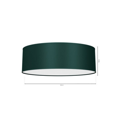 Milagro Verde Hand Made Scandi Style Ceiling Lamp In A Rich Green Finish Holds 3xE27 LED Bulbs