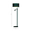 Milagro Verde Hand Made Scandi Style Floor Lamp In A Rich Green Finish With Gold Accents Holds 1XE27 And 1XGU10 Bulb