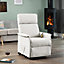 Milan Electric Lift Assist Rise and Recline Soft Fabric Chair - Stone