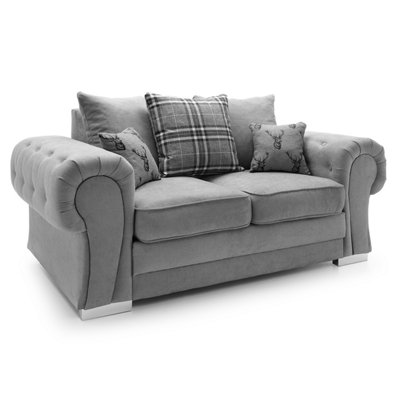 Milan Fabric Sofa Suite 3 and 2 Seater Sofa Set Scatter Back