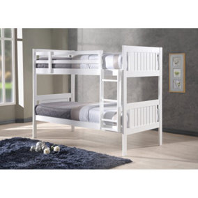 Milan Wooden Kids Bunk Bed Grey Shaker Style