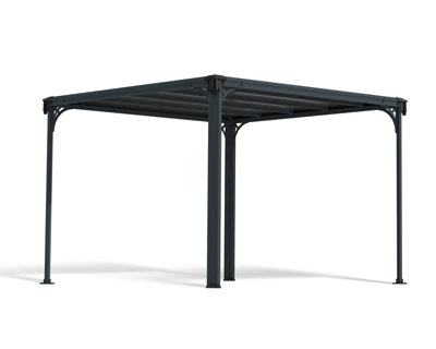 Milano 3000 Garden Gazebo Grey Bronze Polycarbonate L309 x W309 x